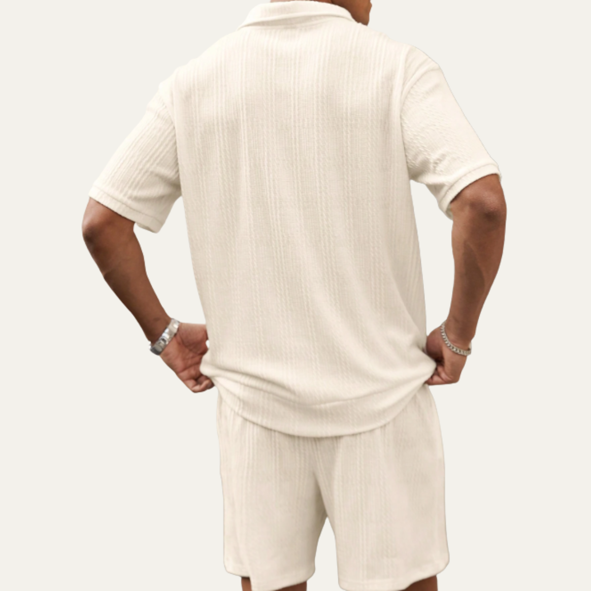 The Fairview Lane Men’s Solid Color Casual Set – Polo Shirt & Shorts