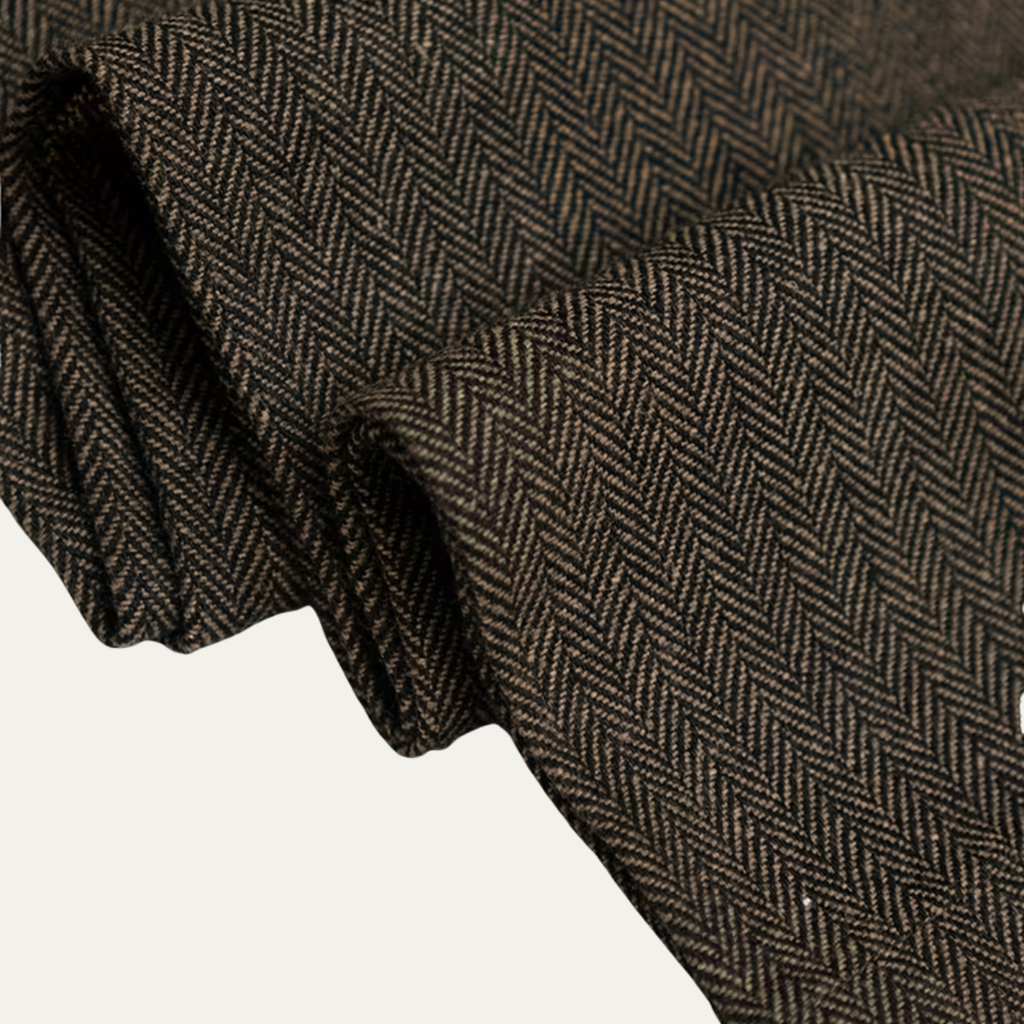 The Subiaco Men’s Business Tailored Herringbone Pleated Dress Pants