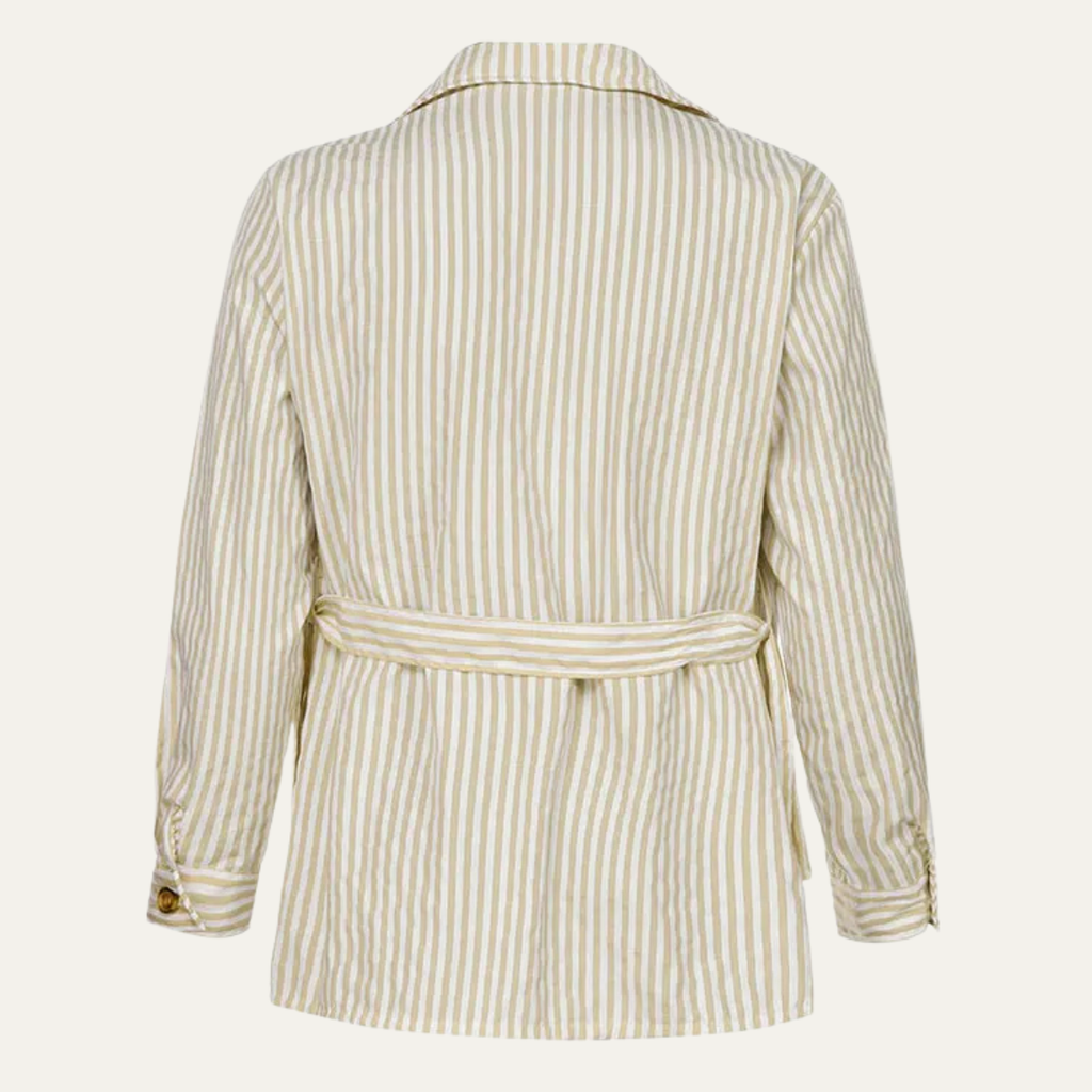 The Bramblewood Men’s Streetwear Striped Button Down Shirt with Pockets