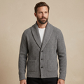 The Aldercrest Men’s Chunky Button Up Knitted Shawl Collar Cardigan