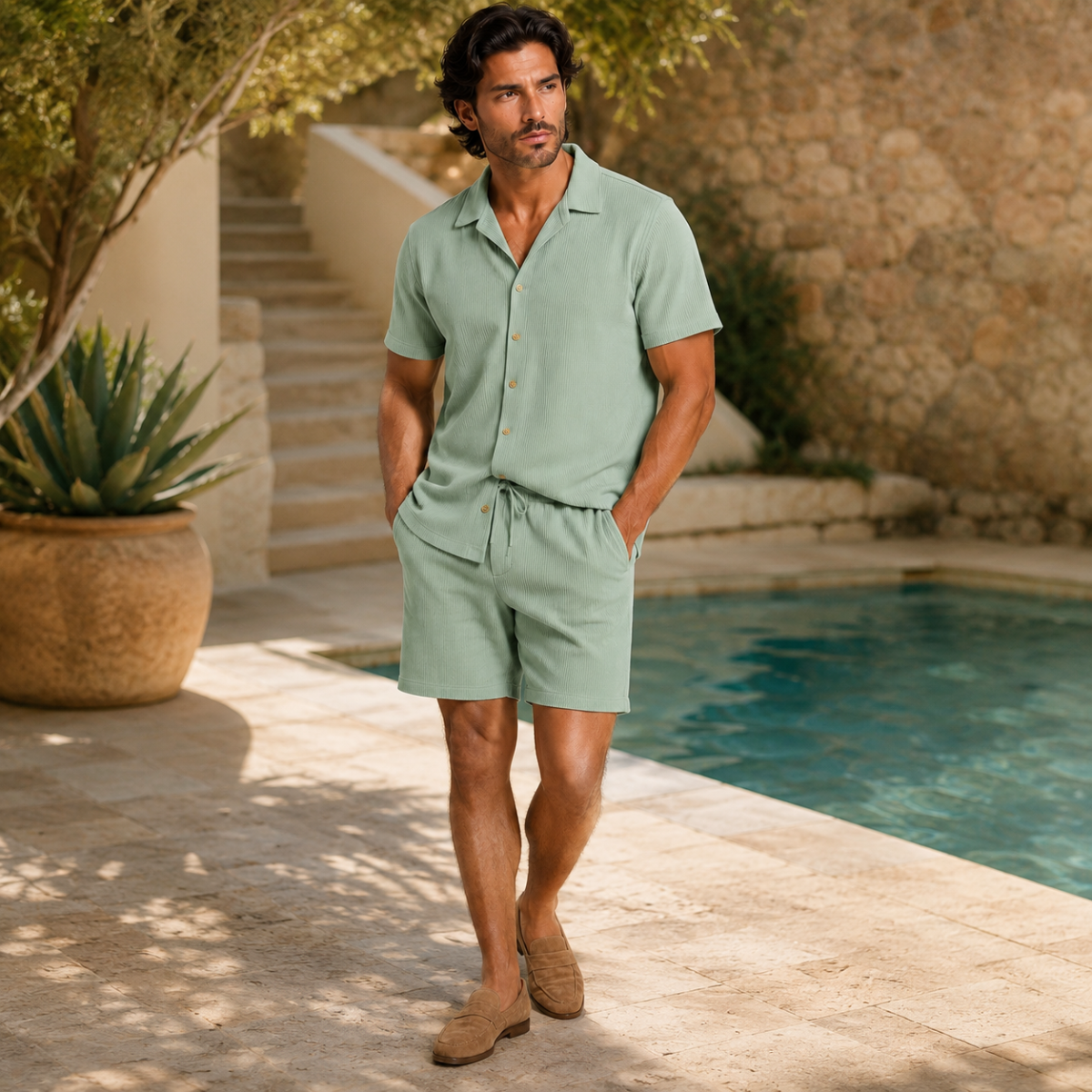 The Corsica Set – Summer Shirt & Pants for Men