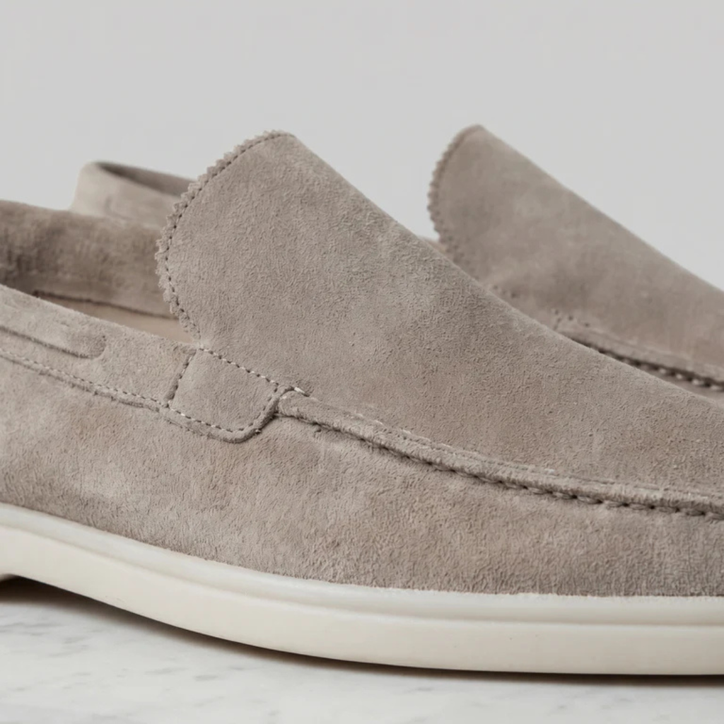 The Aldridge Men's Classic Suede Loafers with Slip On Design