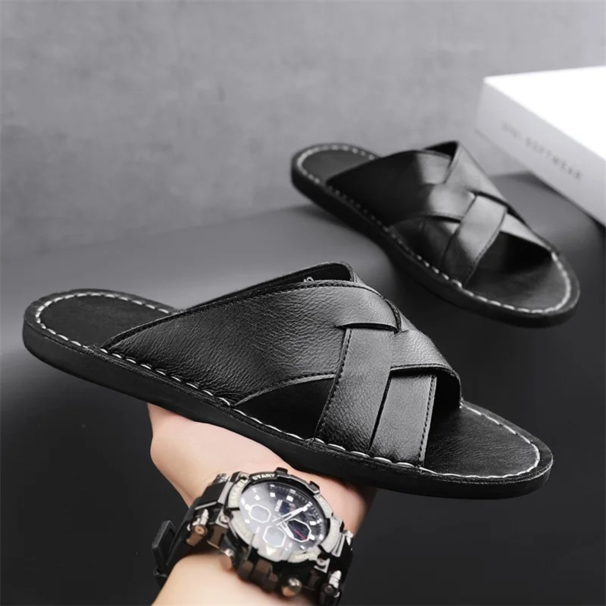 The Marin Men’s Soft Sole Comfort Slide Sandals
