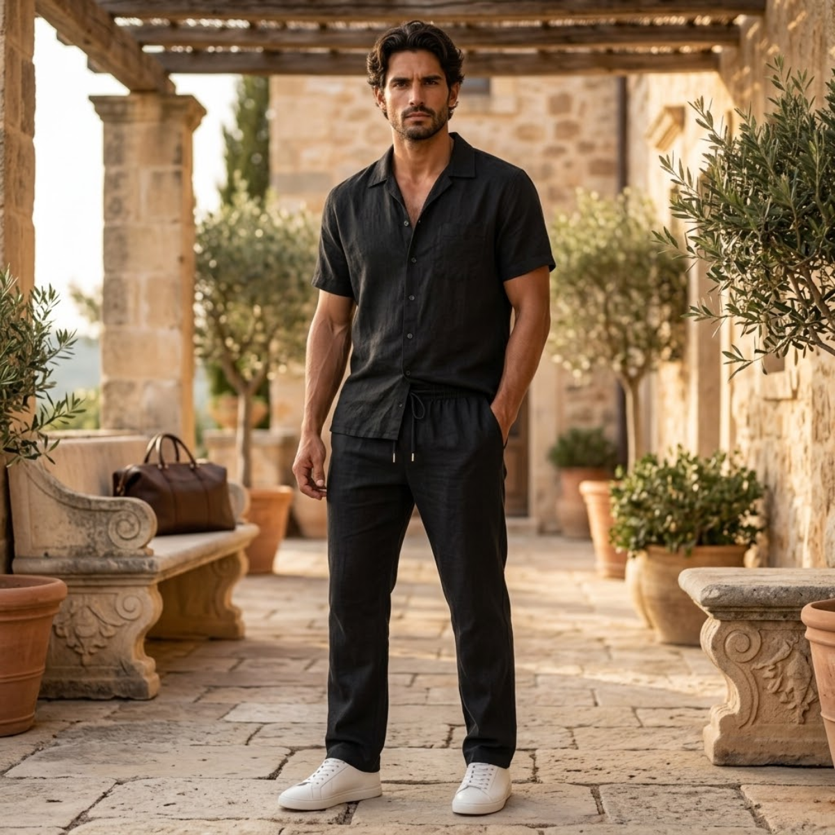 The Meadowfall Men’s Trendy Summer Set – Shirt & Pants