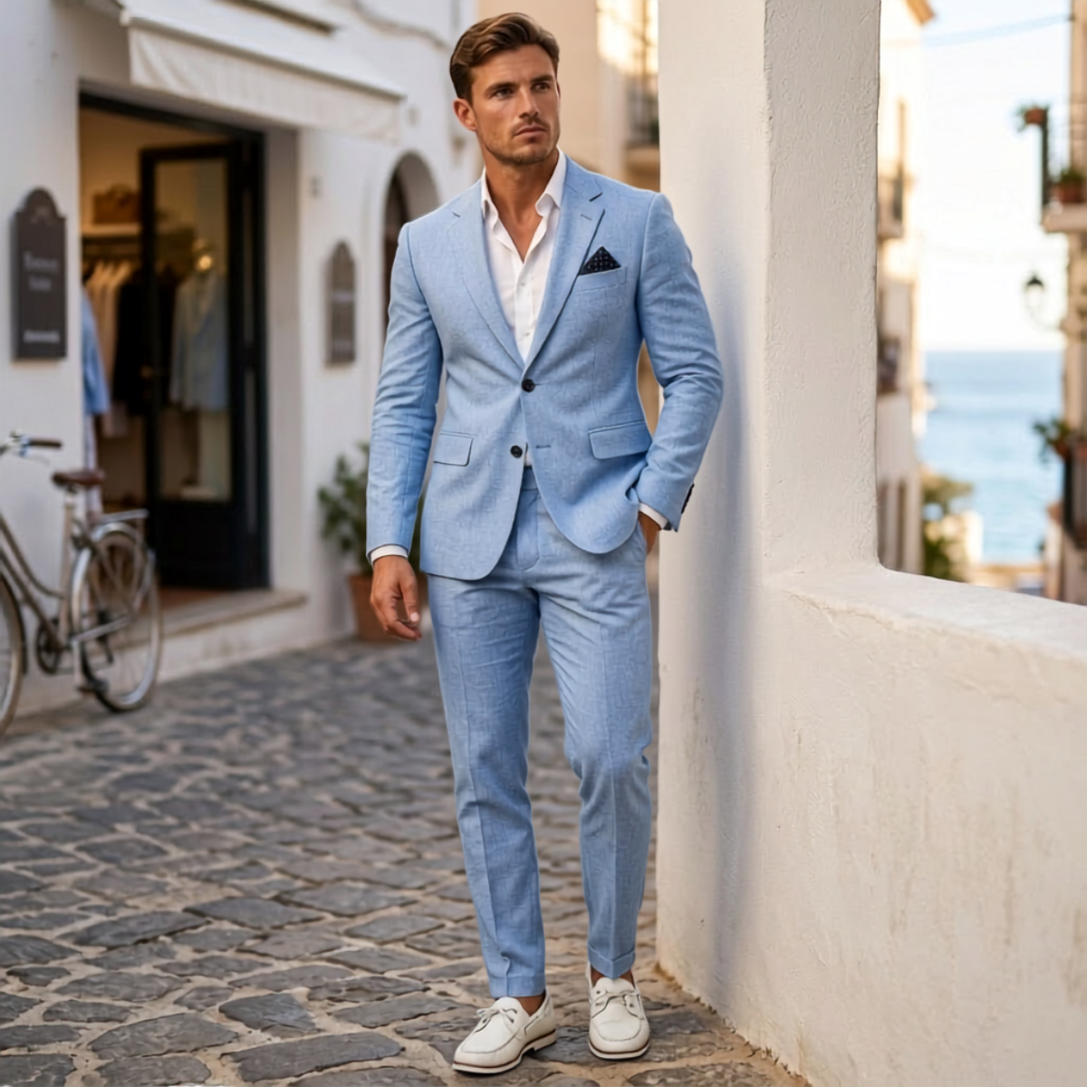 The Faenza Men's Casual Linen Suit