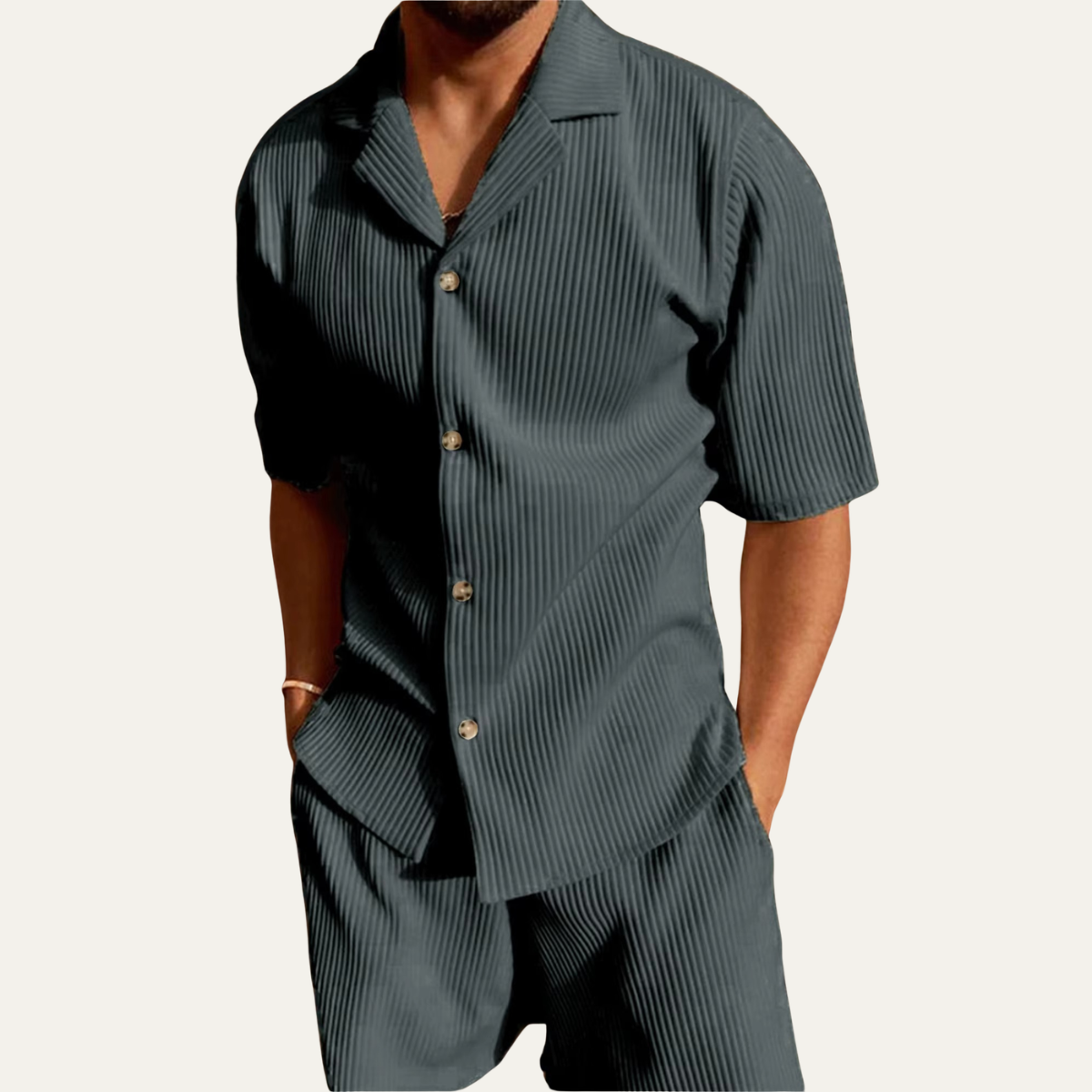 The Savannah Men’s Textured Summer Matching Set