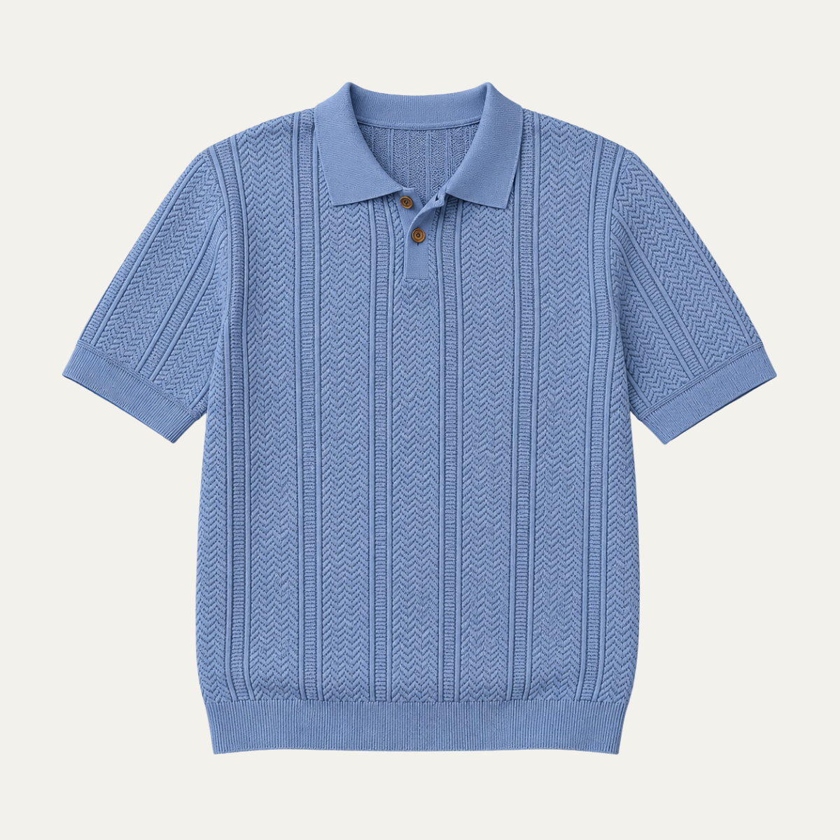 The Montecito Men's Cable Knit Polo Shirt