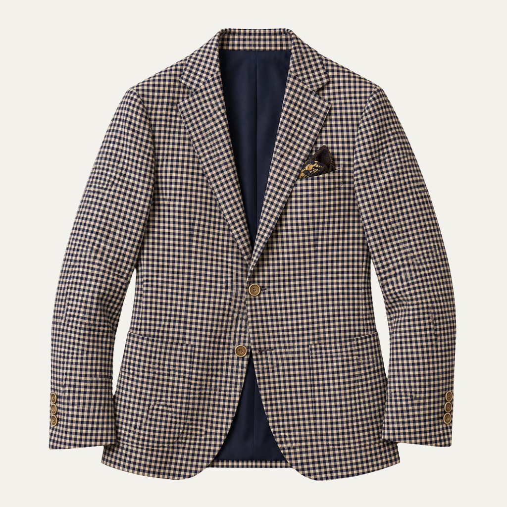 The Crossfield Men’s Gingham Smart Blazer Jacket