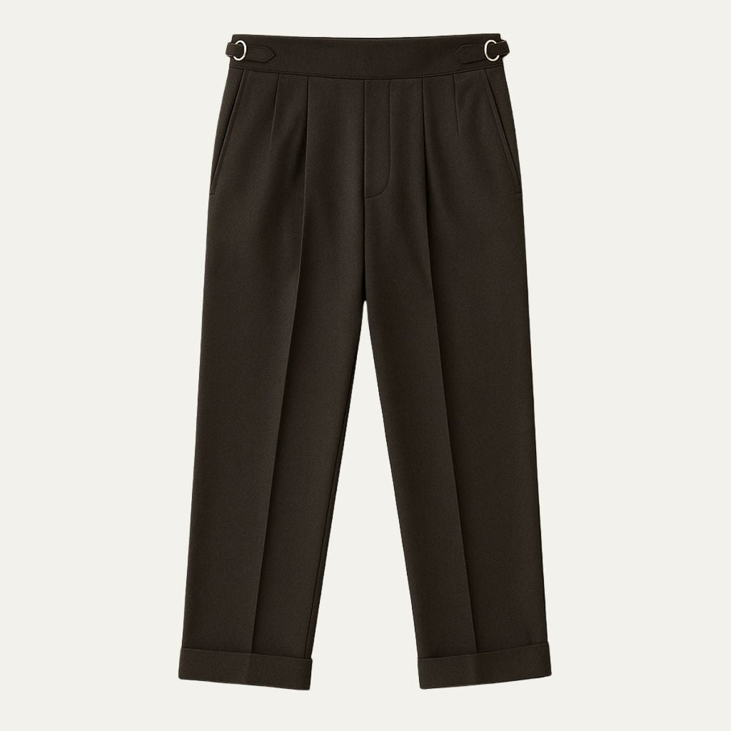 The Hensley Pleated Pants – High Waist Wool Pants for Men
