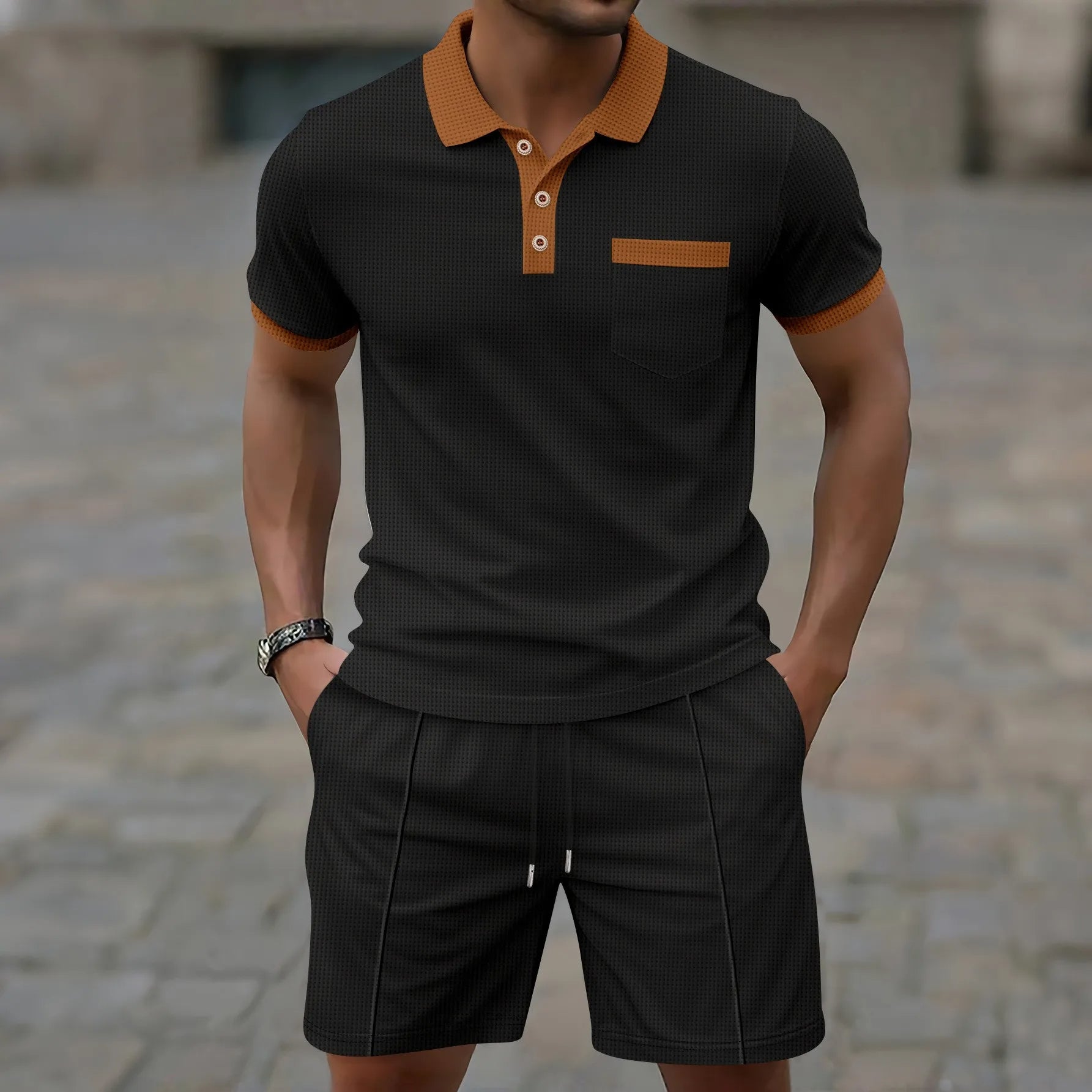 The Capri Set – Vintage Polo & Shorts Co ord for Men