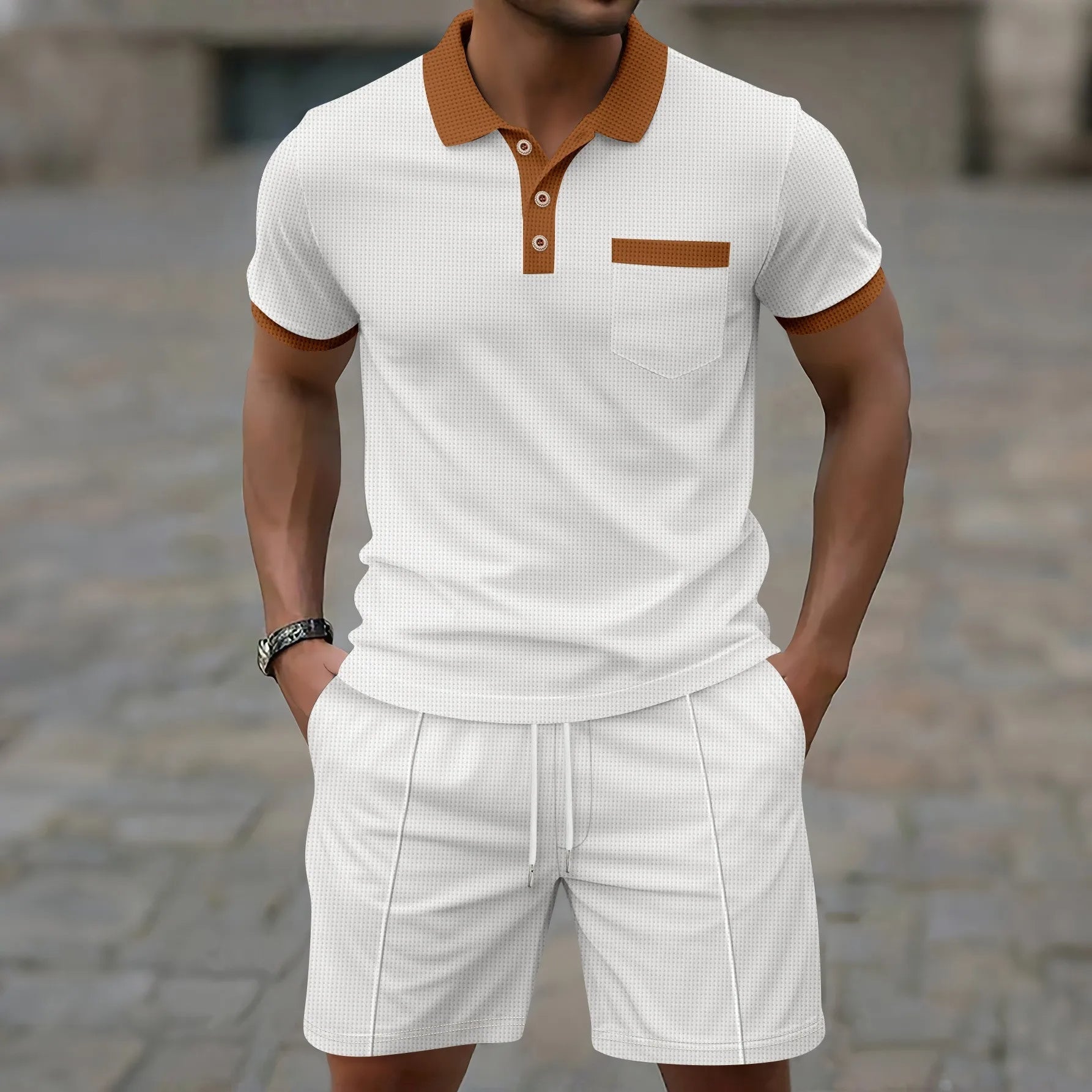 The Capri Set – Vintage Polo & Shorts Co ord for Men