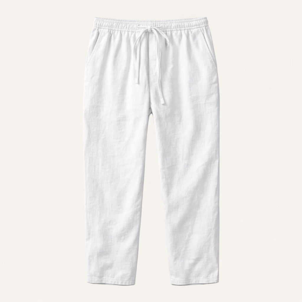 The Meadowgate Men’s Lightweight Breathable Drawstring  Cotton Linen Pants