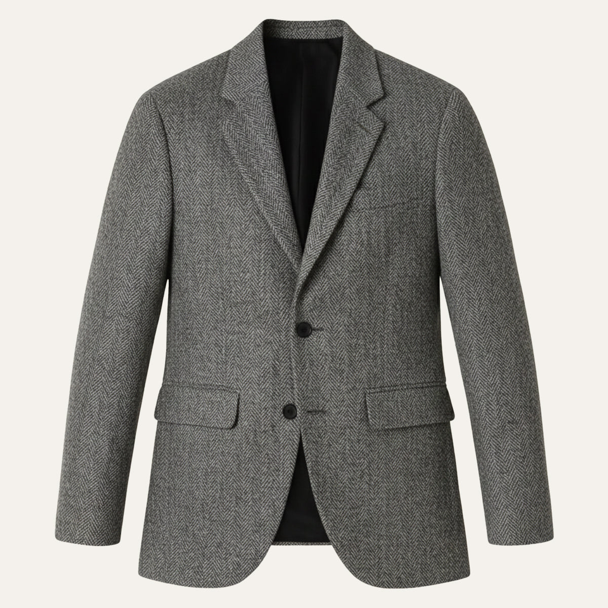 Men’s Classic Herringbone Wedding Guest Tweed Blazer