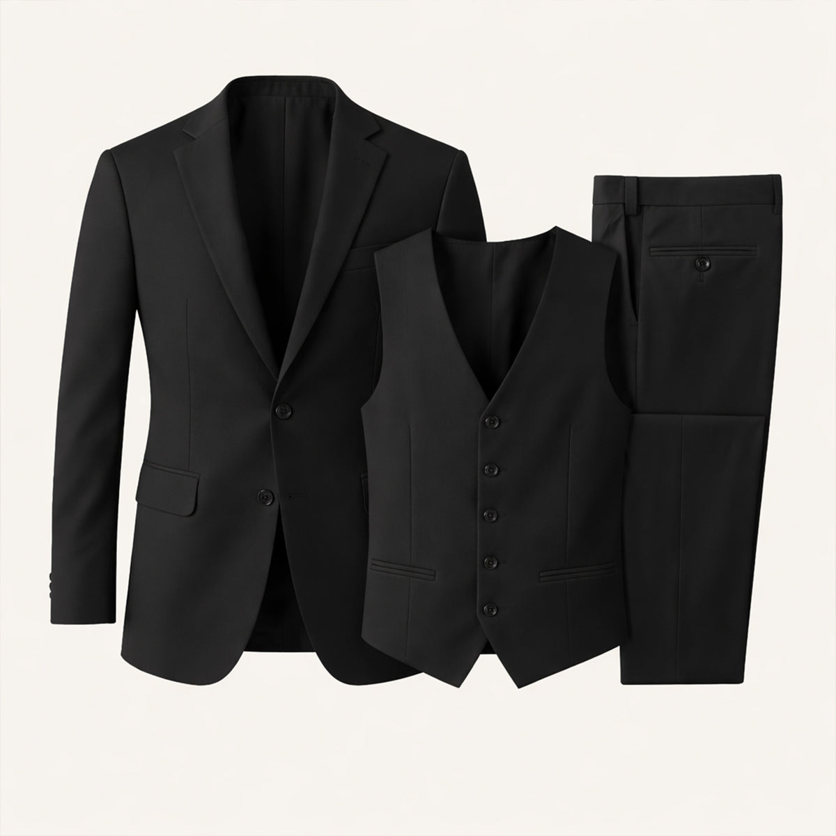 The Silverwood Men’s 3 Piece Slim Fit Suit – Elegant Blazer, Waistcoat & Pants Set
