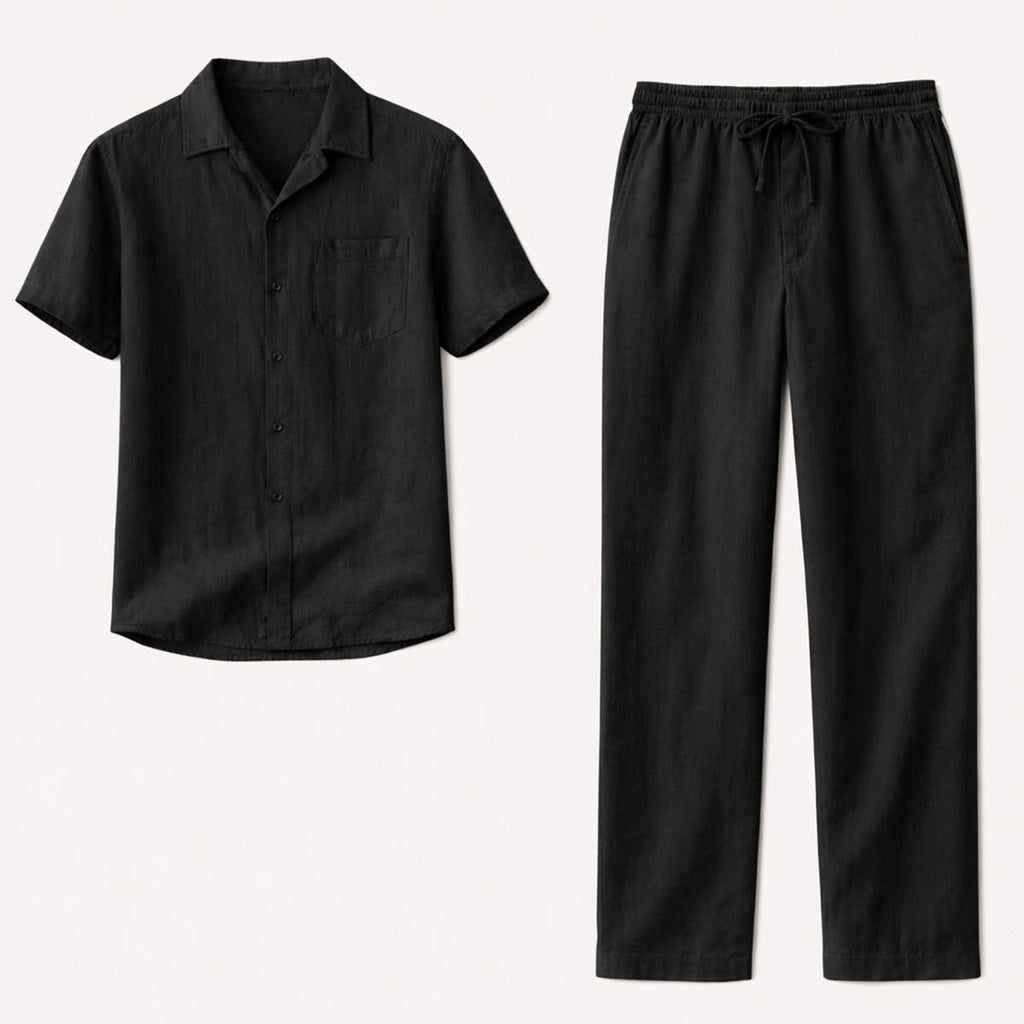 The Soho Men’s Lightweight Linen Beach Set – Shirt & Pants