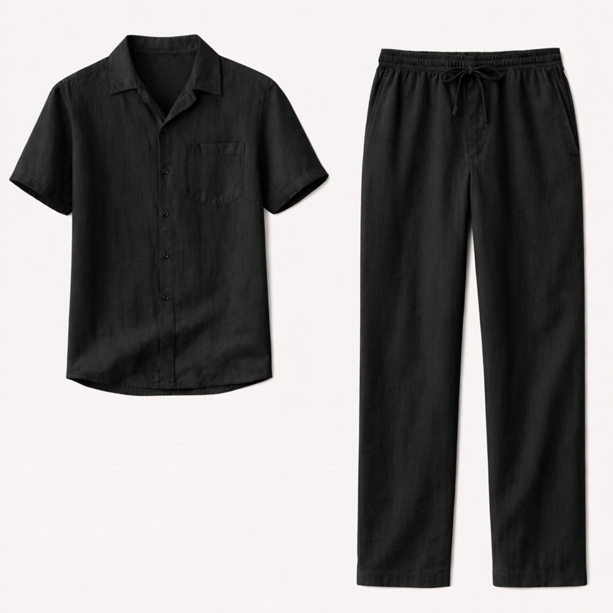 The Soho Men’s Lightweight Linen Beach Set – Shirt & Pants
