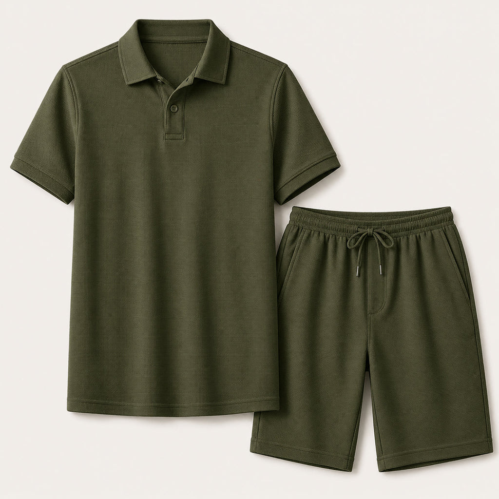 The Ashwood Creek Men’s Casual Co Ord Set –  Shirt & Shorts