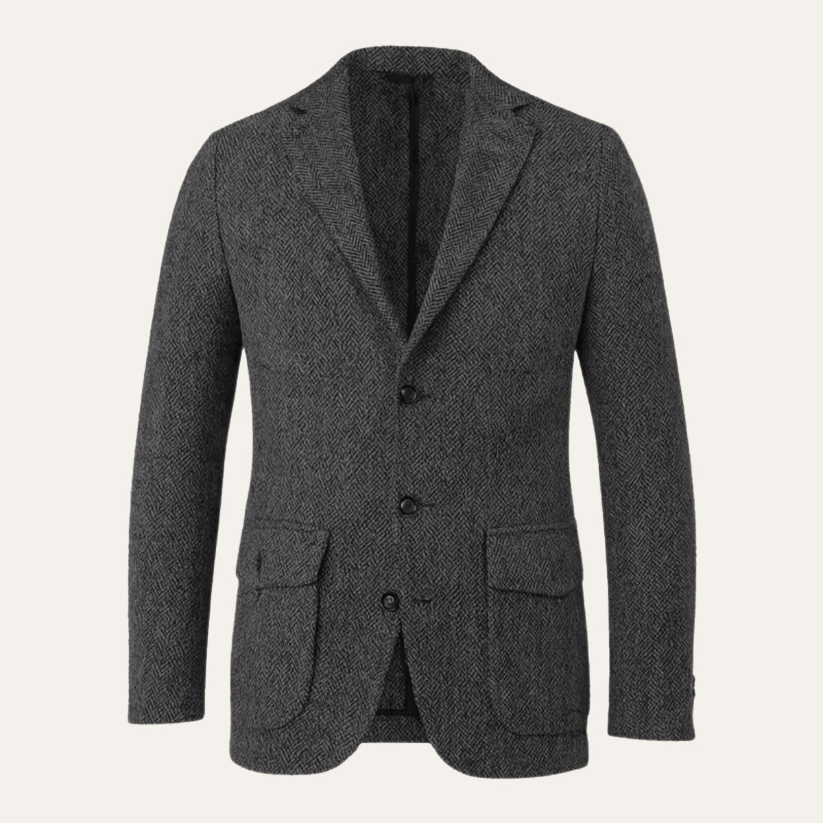 Men’s Single Breasted Herringbone Tweed Blazer - Wedding Guest