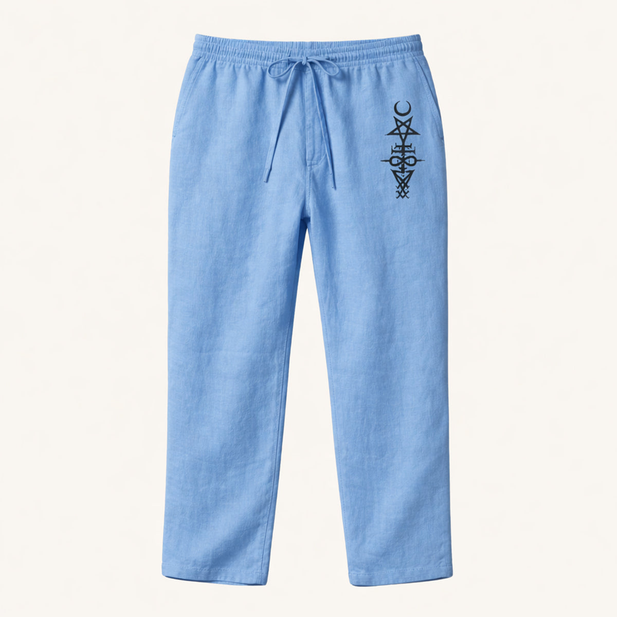 The Brookridge Men’s Trendy Relaxed Fit Linen Wide Leg Drawstring Pants