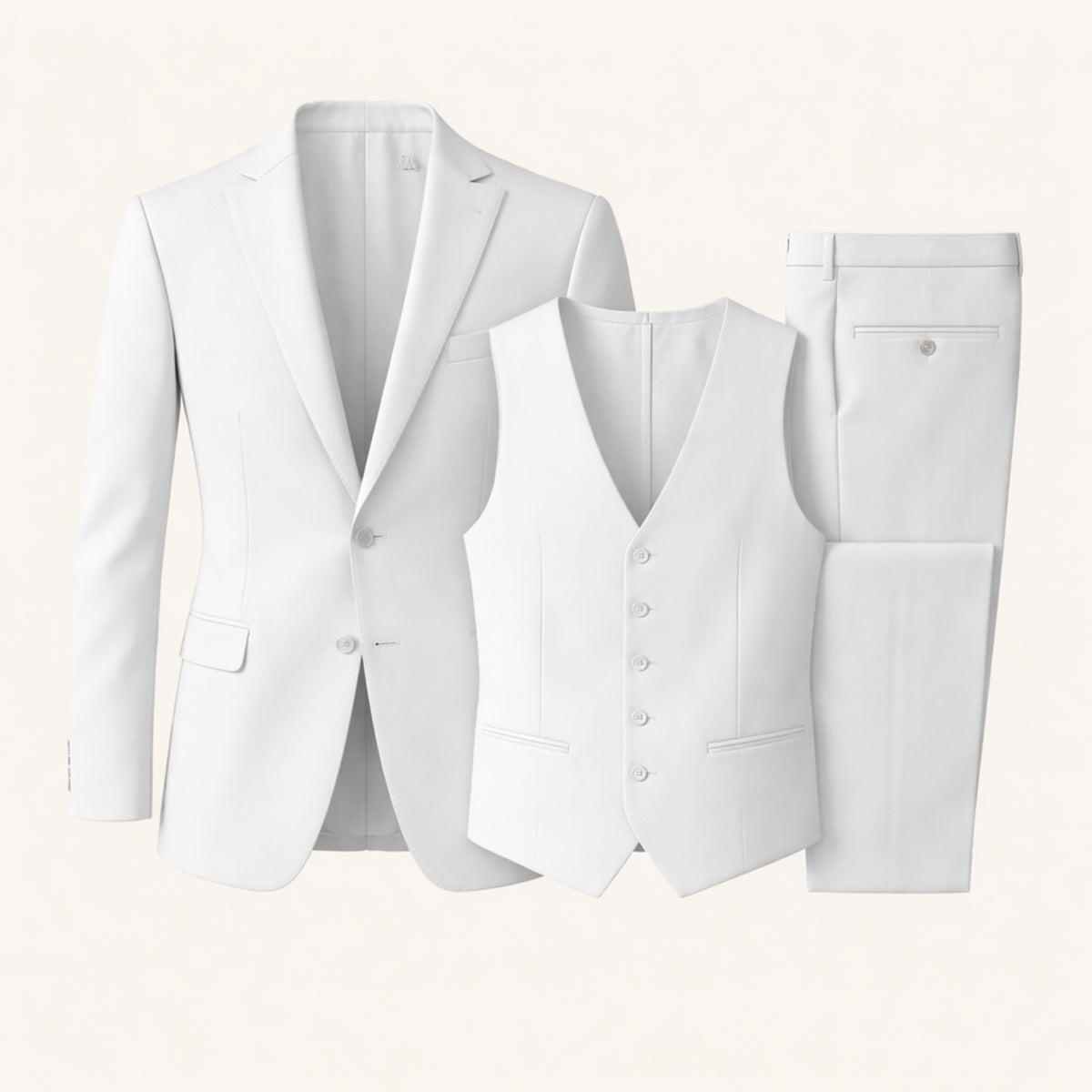 The Silverwood Men’s 3 Piece Slim Fit Suit – Elegant Blazer, Waistcoat & Pants Set