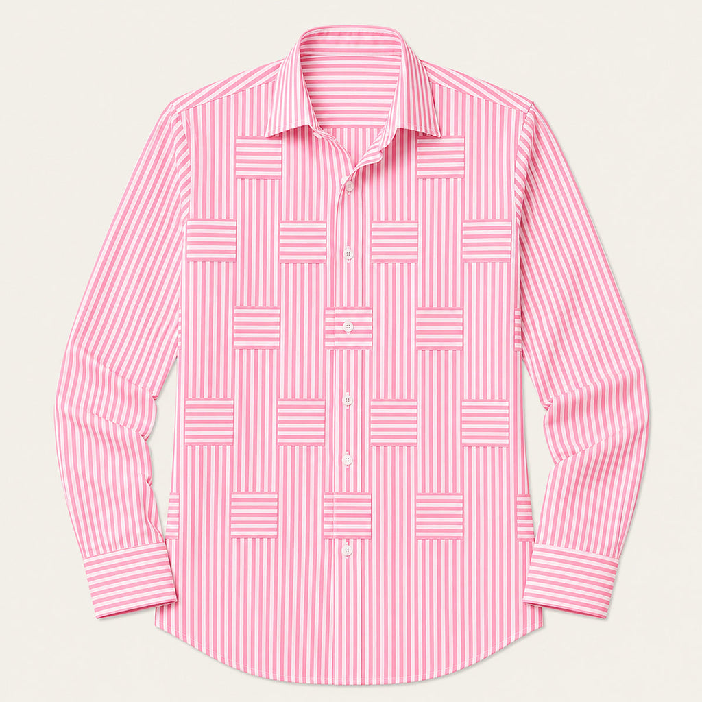 The Foxborough Men’s Casual Striped Wrinkle Resistant Shirt