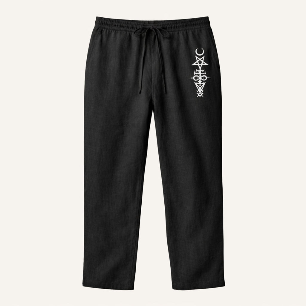The Brookridge Men’s Trendy Relaxed Fit Linen Wide Leg Drawstring Pants