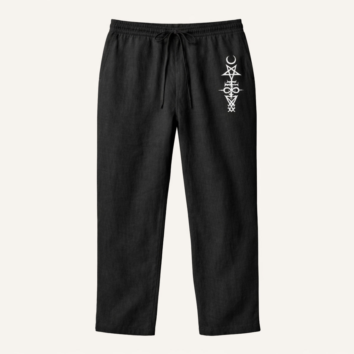 The Brookridge Men’s Trendy Relaxed Fit Linen Wide Leg Drawstring Pants
