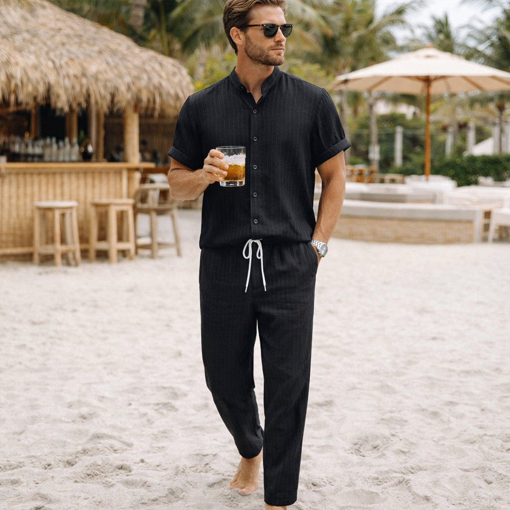 The Glenford Hill Men’s Linen Summer Soft Set – Shirt & Pants