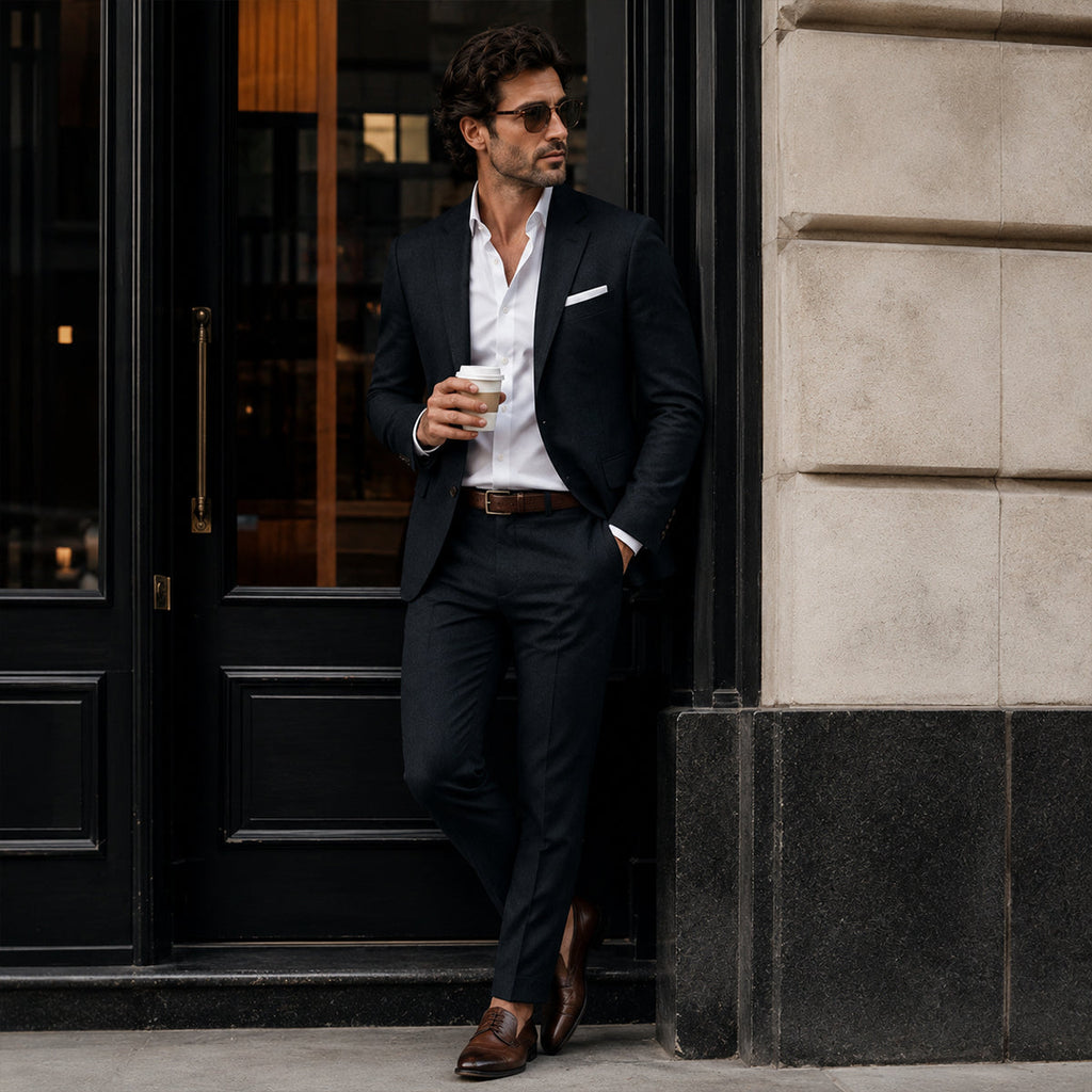 Men’s Slim Fit Set – Two Piece Business Wedding Suit