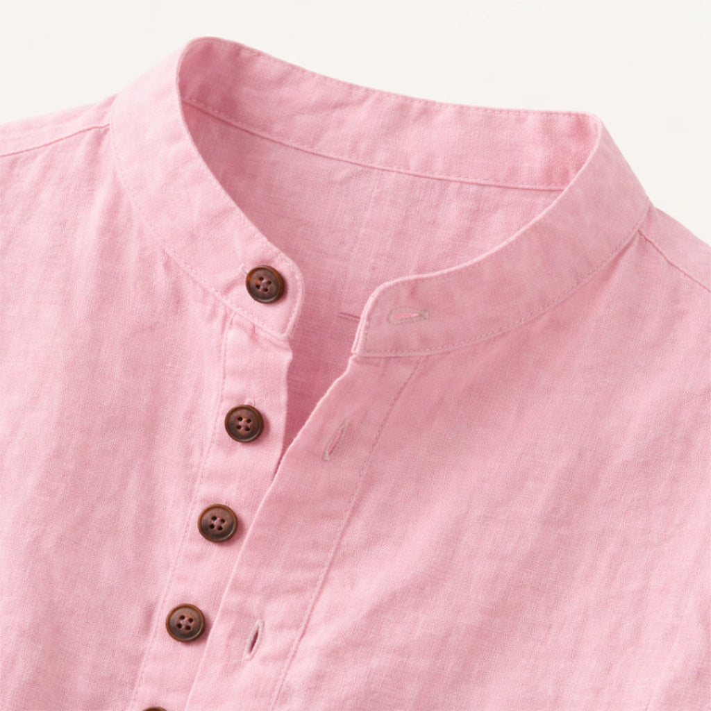 The Woodmere Men’s Retro Cotton & Linen Set – Shirt & Pants