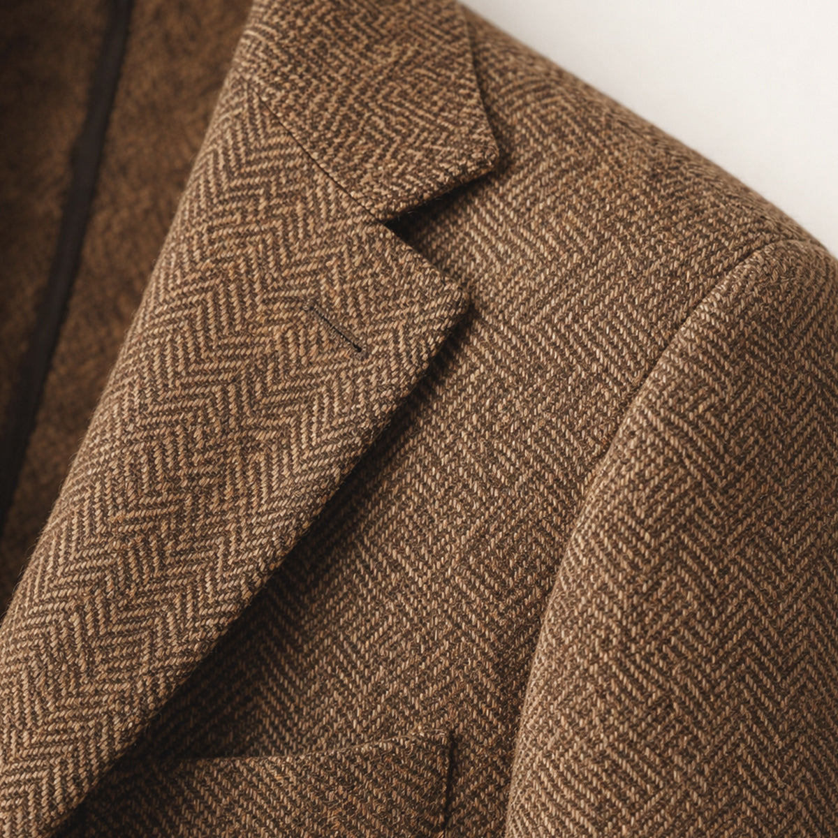 Men’s Single Breasted Herringbone Tweed Blazer - Wedding Guest