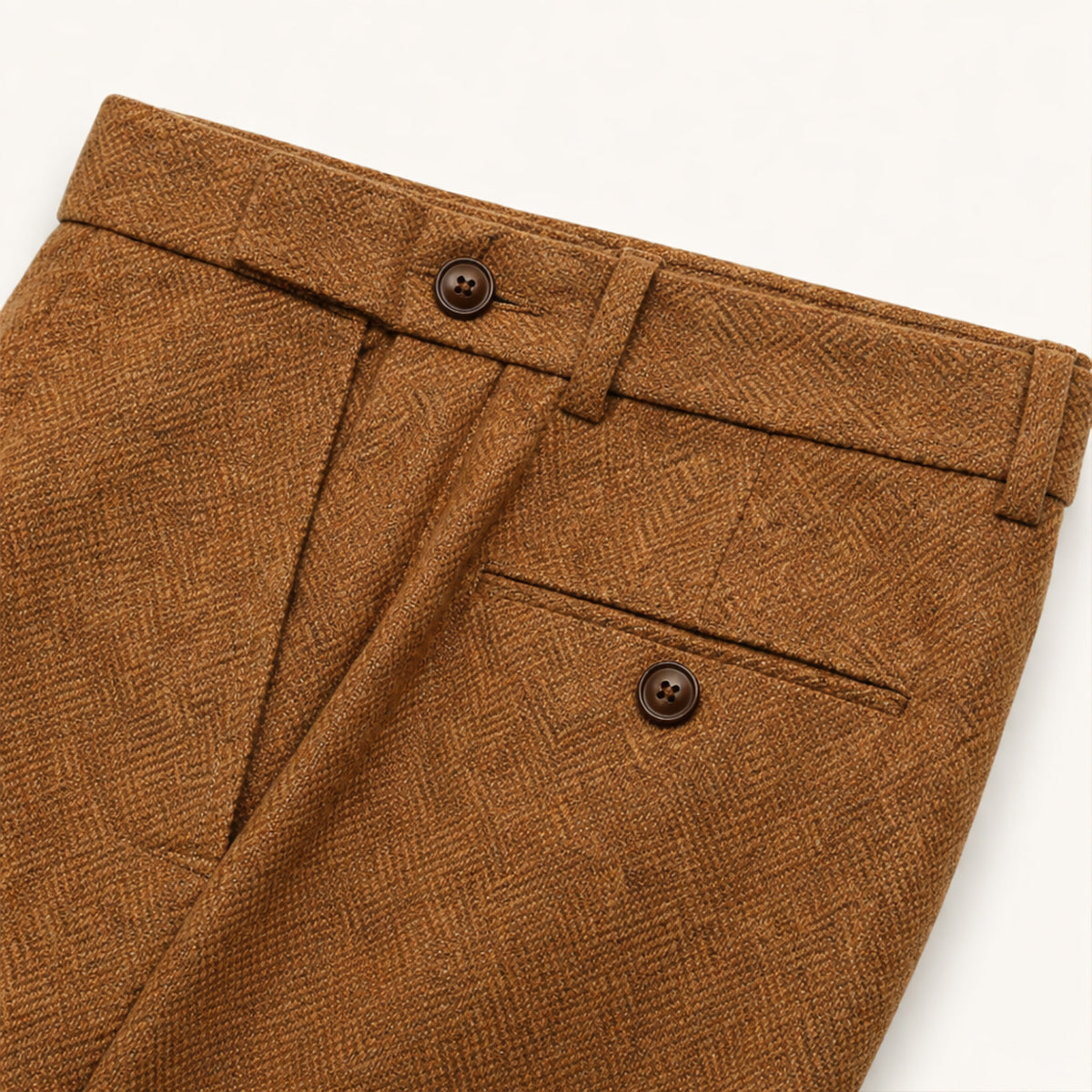 The Como Men’s Smart 3 Piece Tweed Suit – Herringbone Blazer, Waistcoat & Pants