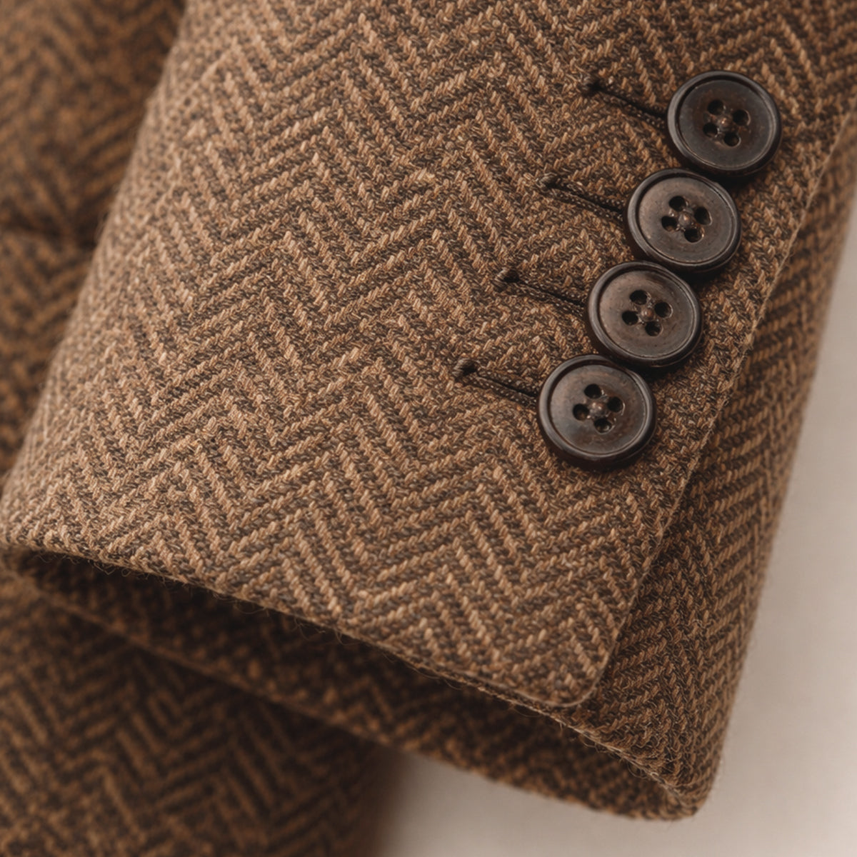 Men’s Single Breasted Herringbone Tweed Blazer - Wedding Guest