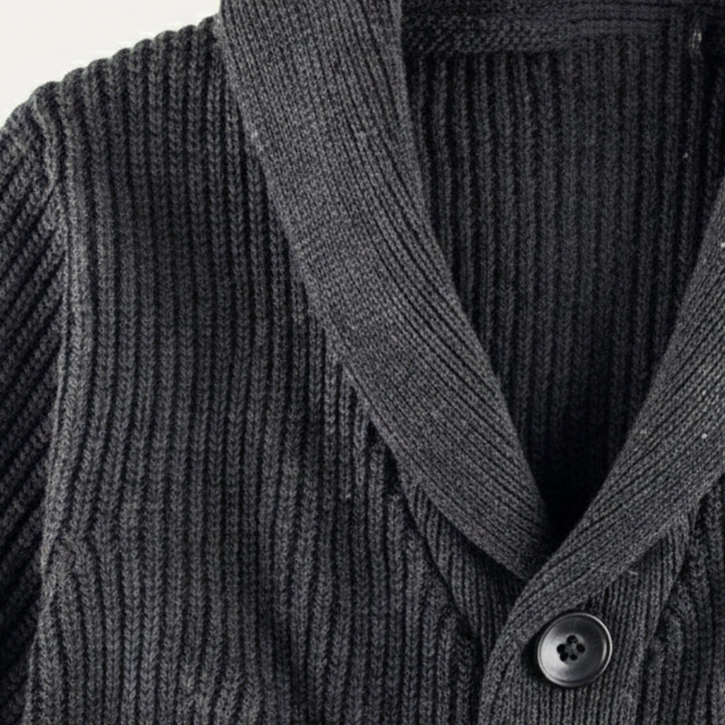 The Venezia Men’s Shawl Collar Chunky Knit Cardigan