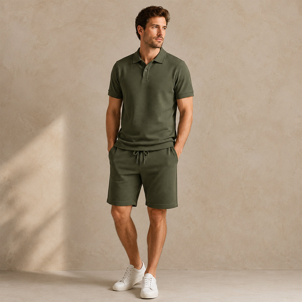 The Ashwood Creek Men’s Casual Co Ord Set –  Shirt & Shorts