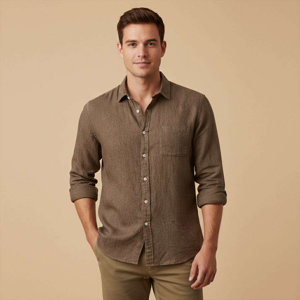 The Knightsbridge Men’s Lightweight Stand Collar Shirt