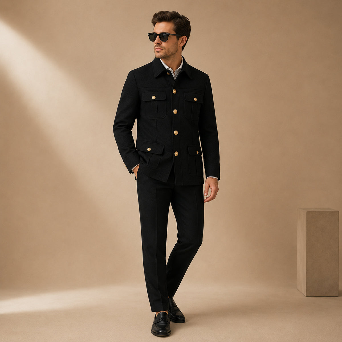 The Sirmione Men’s Classic Fit Multi Pocket 2 Piece Business Suit Set