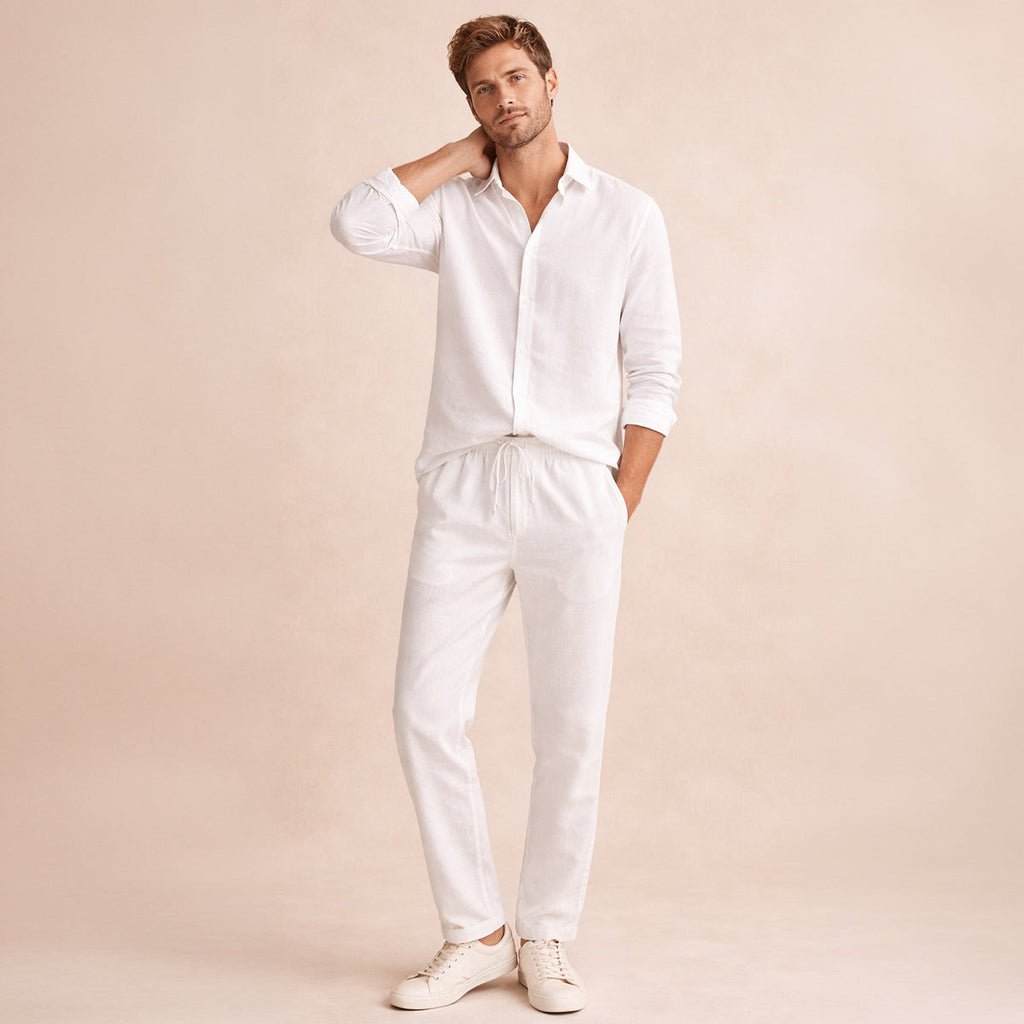 The Glenwood Hill Men’s Linen Summer Set – Shirt and Pants