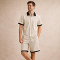 The Brookridge Hill Men’s Textured Lightweight Summer Set – Shirt & Shorts Set