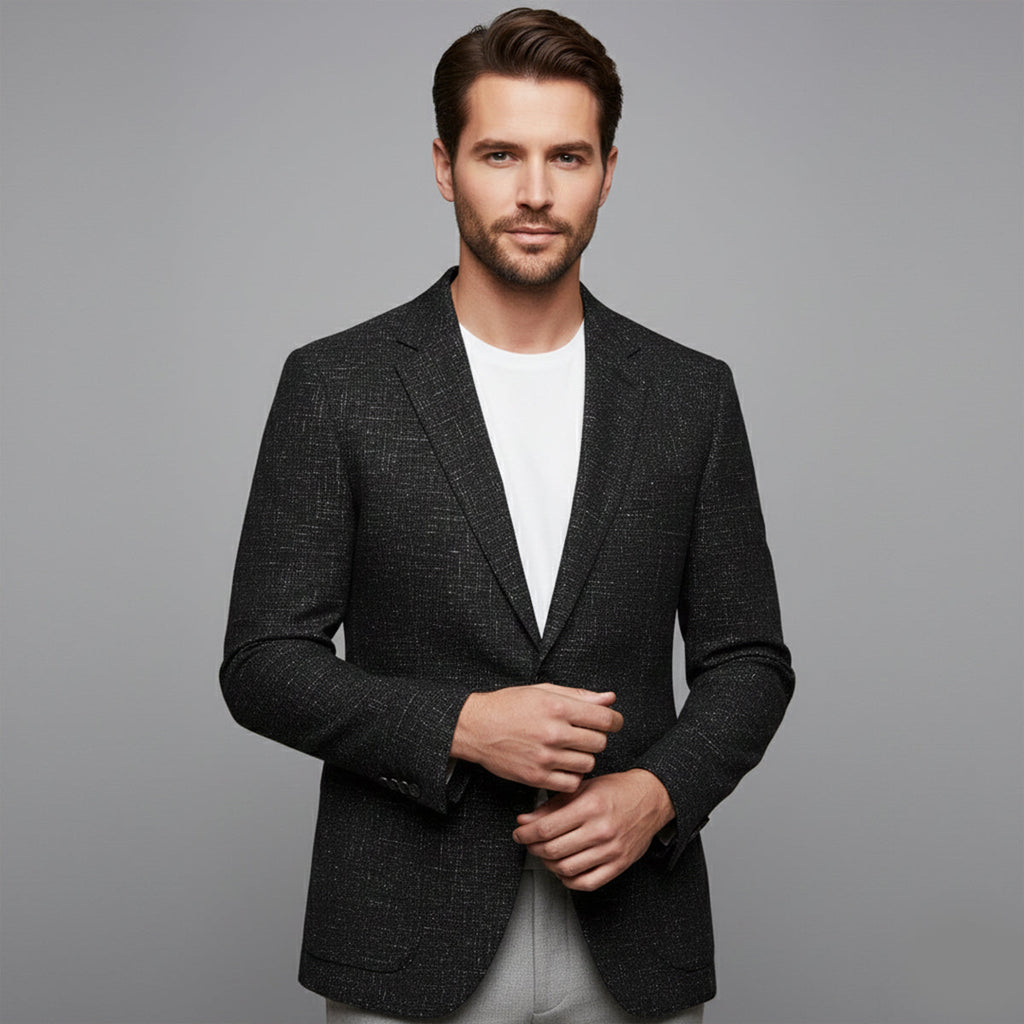 The Garda Porto Men’s Checked Double Breasted Plaid Blazer